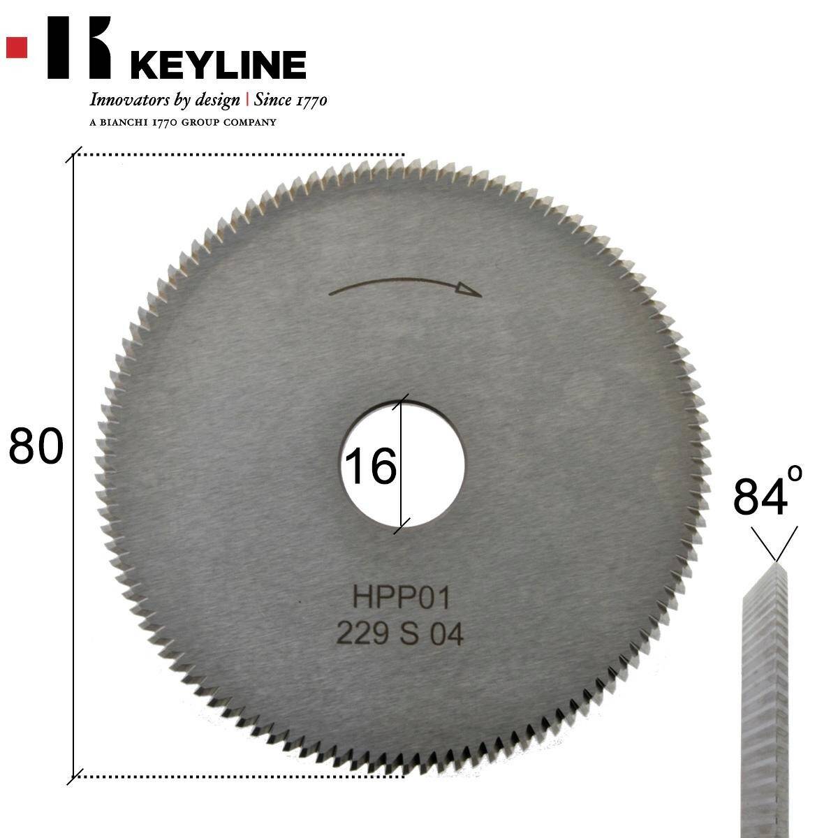 Cutter prismatic Keyline HSS 80x16x5-84°