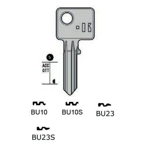 Notched key - Keyline BU10