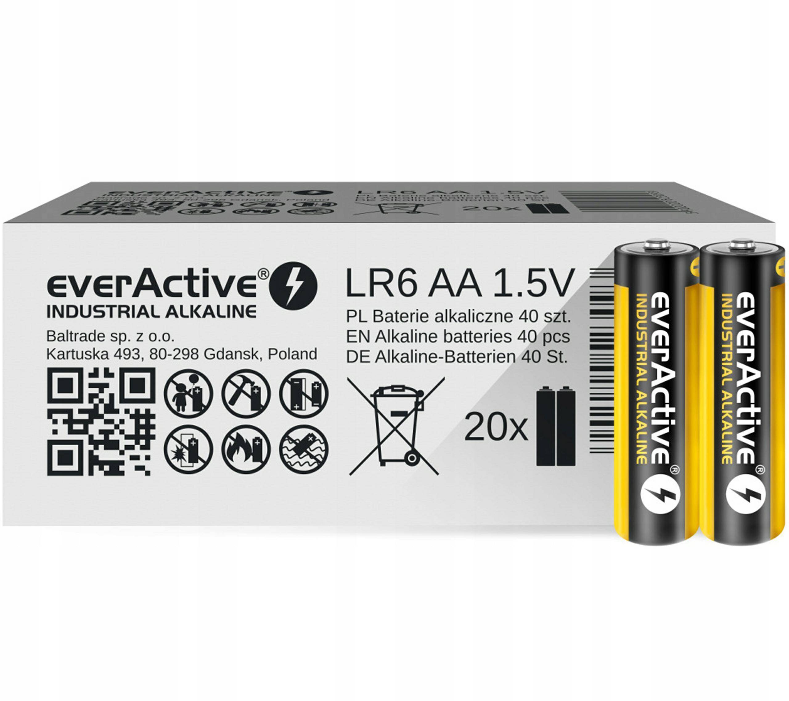 Bateria everActive Industrial AA LR06 1,5V