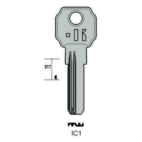 Drilled key - Keyline IC1