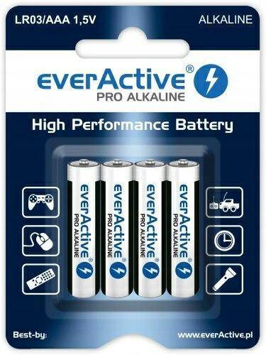 Bateria everActive Pro Alkaline AAA LR03 1,5V battery