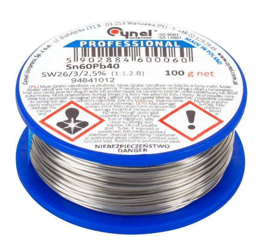 Cyna 1,5mm 100g Sn60Pb40
