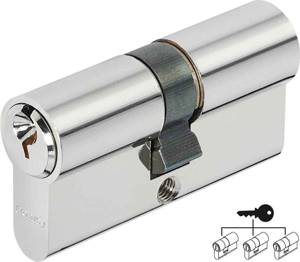 ABUS E45N 35/45 H KA02 vernickeln Zylinderschloss