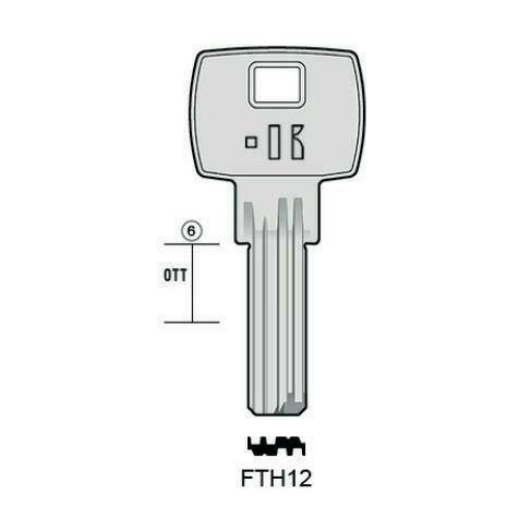 Drilled key - Keyline FTH12