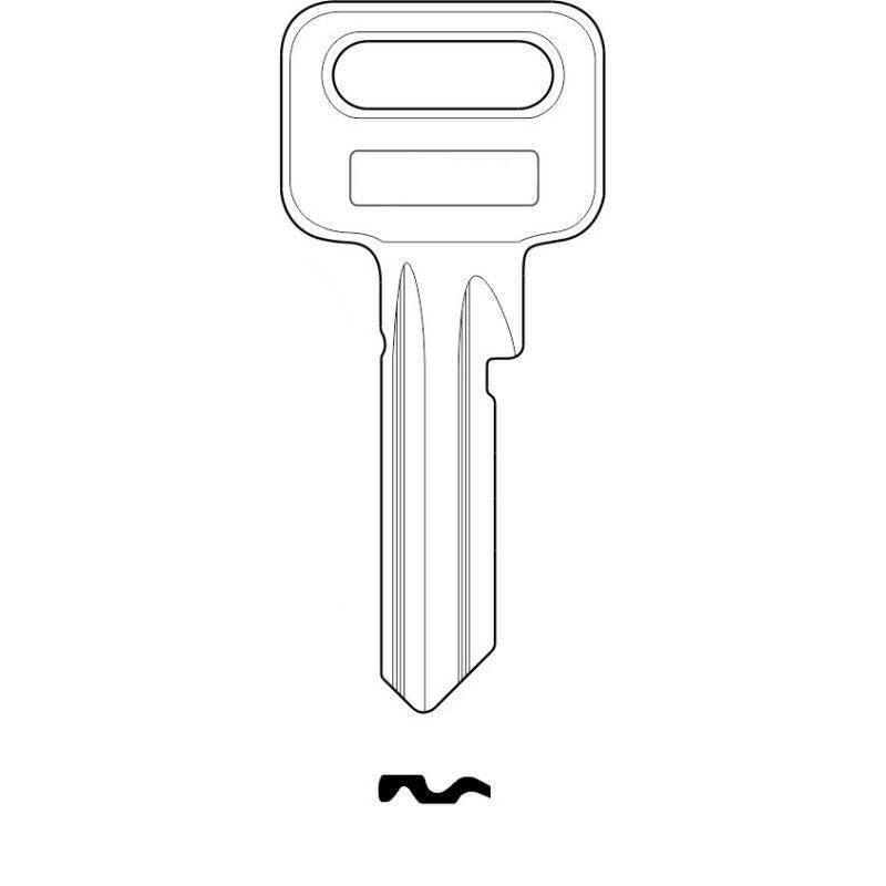 GAM E5 key with rectangle key-head