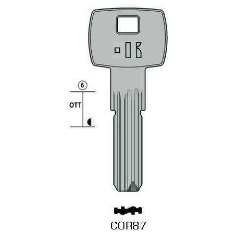 Drilled key - Keyline COR87