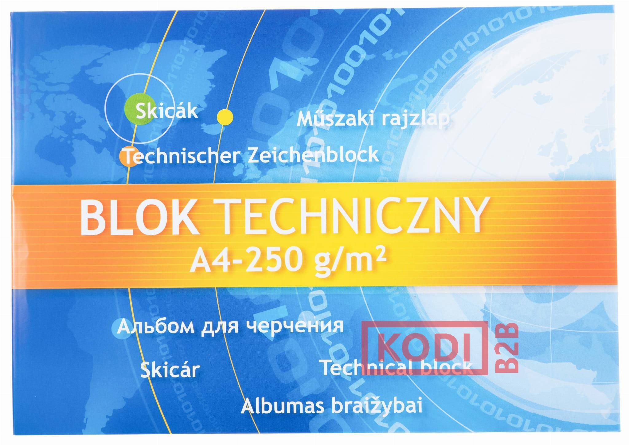 BLOK TECHNICZNY A4-10 250G