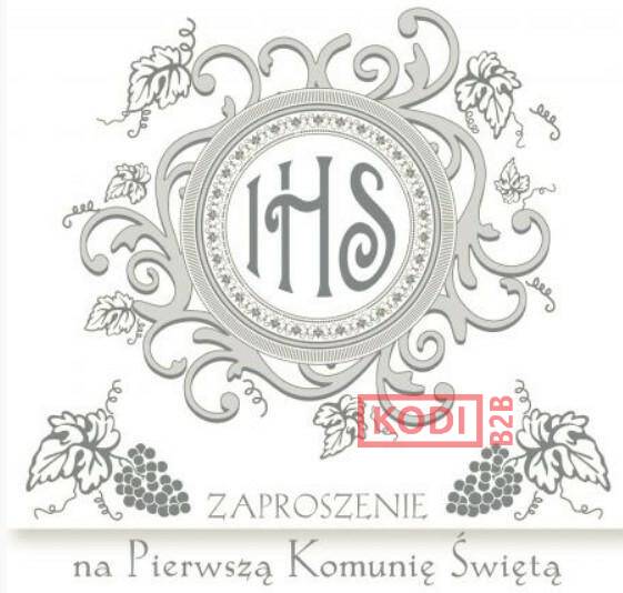 ZAPROSZENIE KWADRAT 120X120 MM SREBRO