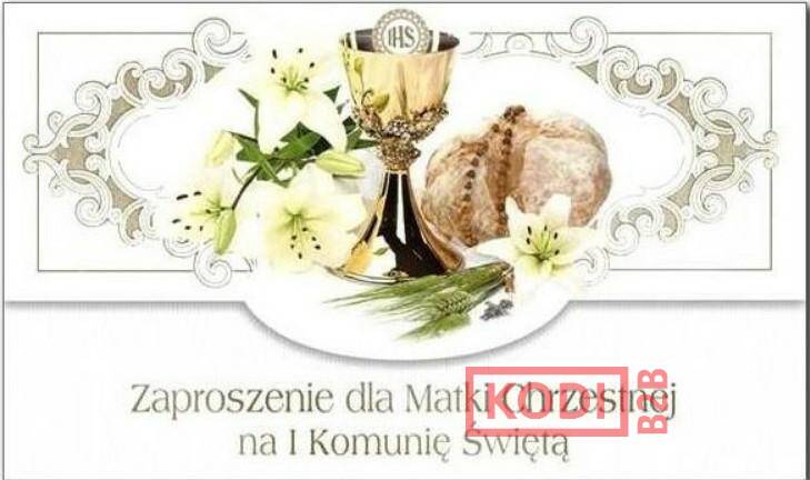 ZAPROSZENIE SKŁADANE KOMUNIA 26569