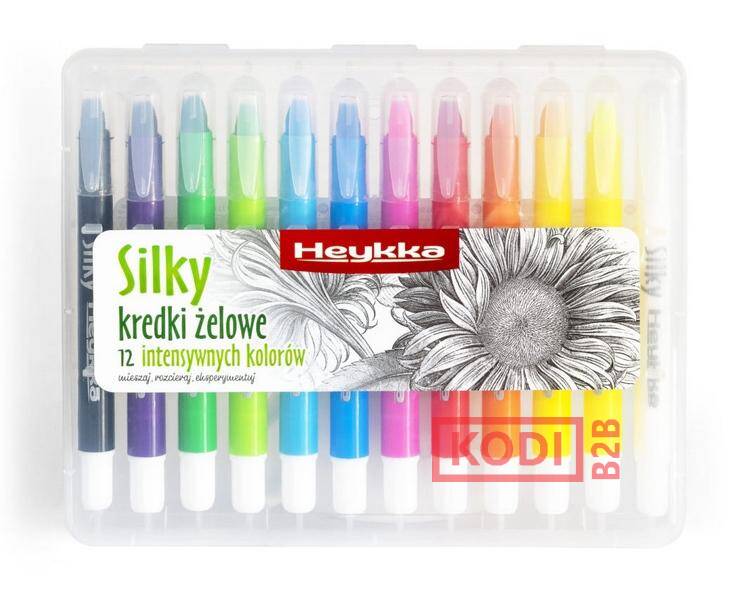 HEYKKA Kredki żelowe Silky 12 szt./opk.