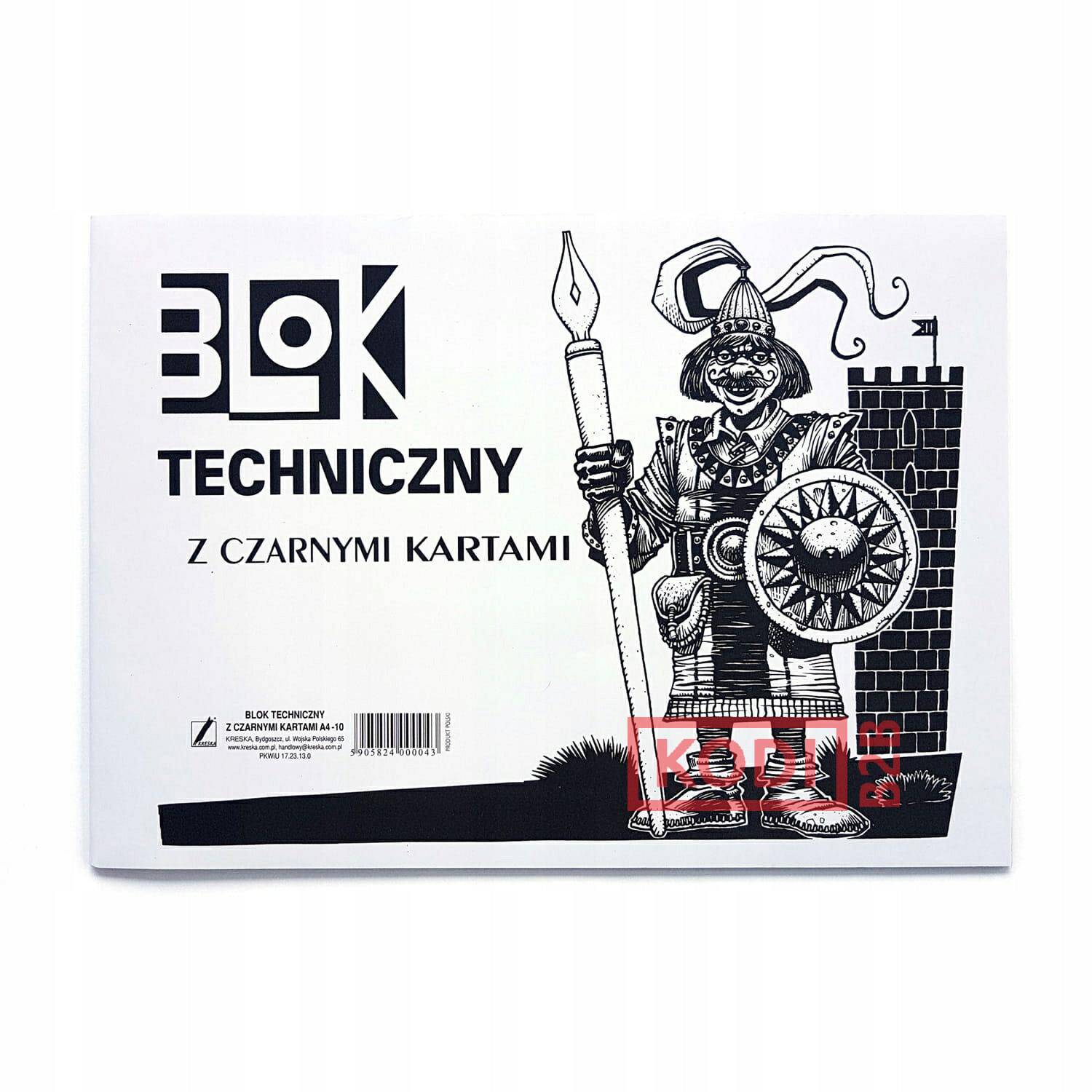 BLOK TECHNICZNY CZARNY A3-10