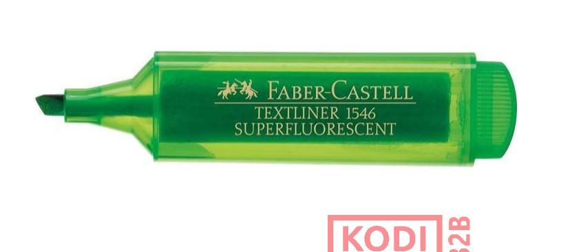 ZAKREŚLACZ  1546 ZIELONY FABER CASTELL