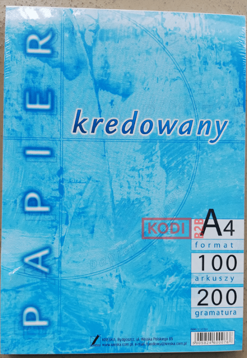 PAPIER KREDOWANY 200G A4-100 KRESKA