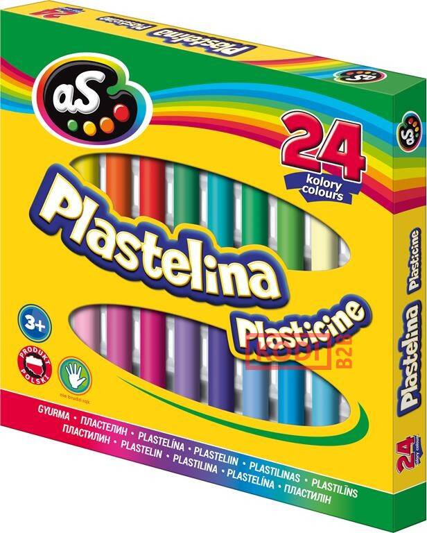 Plastelina szkolna AS 24 kolory