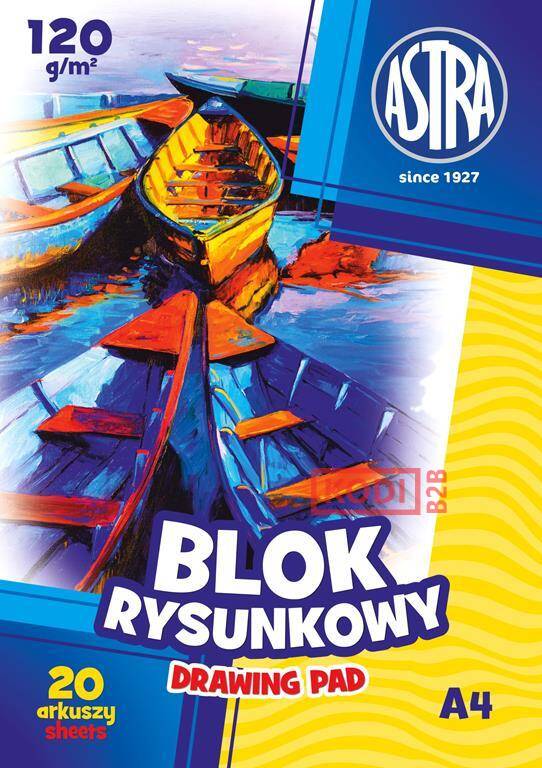 BLOK RYSUNKOWY A4 120G.-ASTRA/CLASS/