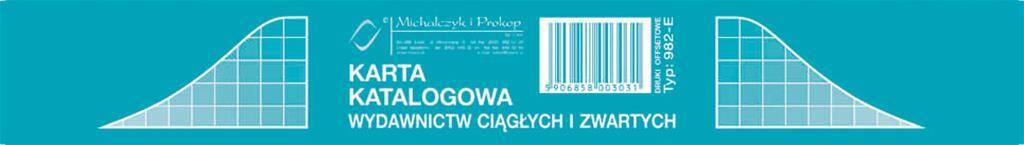 982-E KARTA KATALOGOWA (1KPL-50SZT)