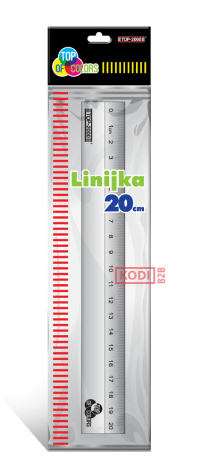 LINIJKA ALUMINIOWA 20CM TOP-2000
