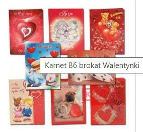 KARNET B6 BROKAT WALENTYNKA OP.25 SZT