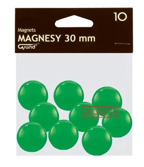 Magnes 30mm GRAND zielony, cena za szt,