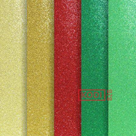 Karton brokatowy mix kolorów 01 A4 op/5s