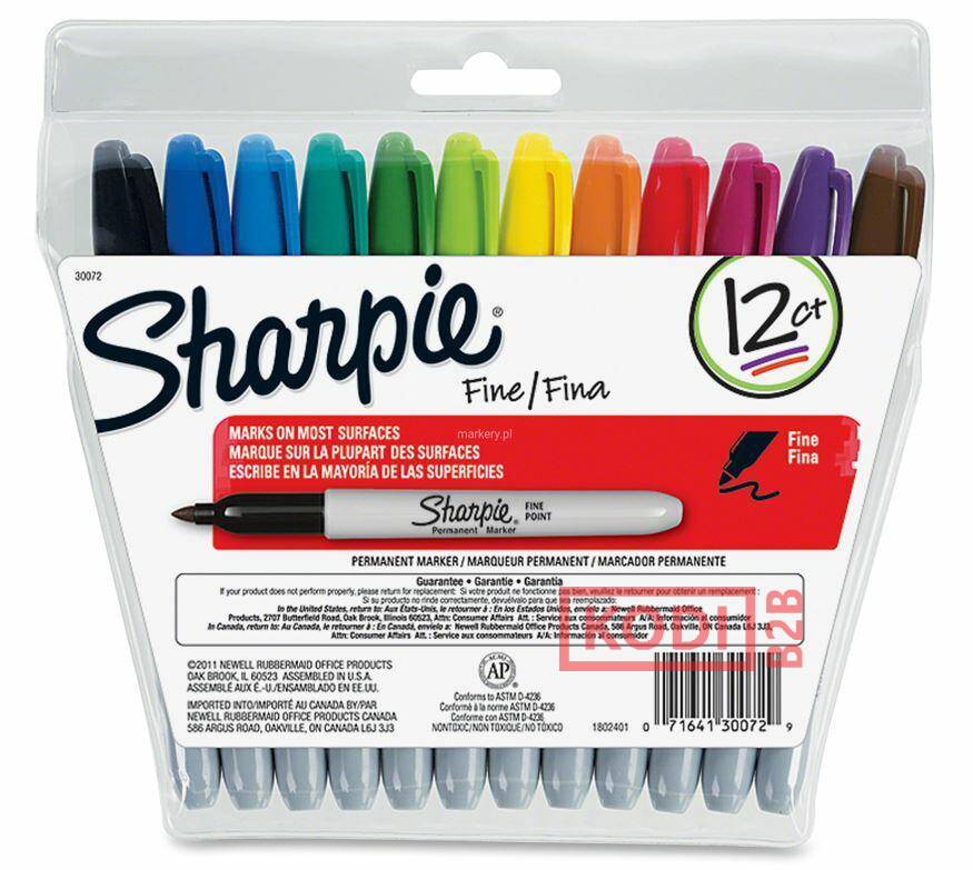 MARKERY SHARPIE 12 KOL