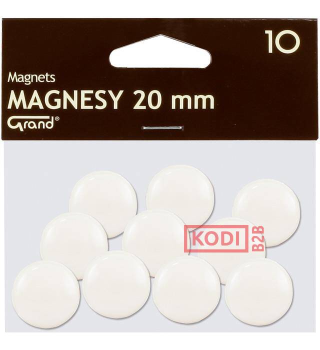 Magnes 20mm GRAND biały, cena za szt,