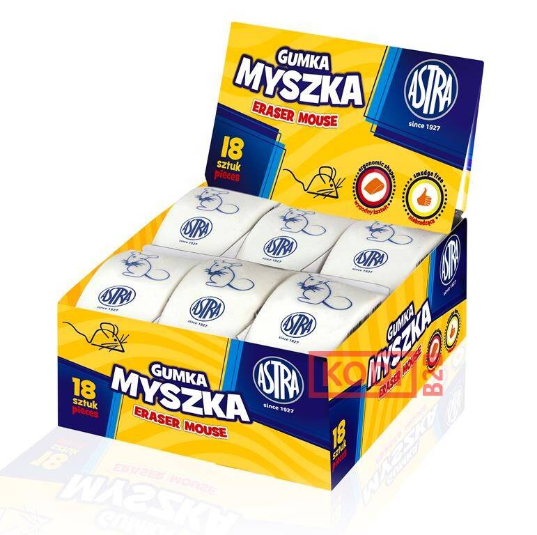 Gumka myszka Astra - box 18
