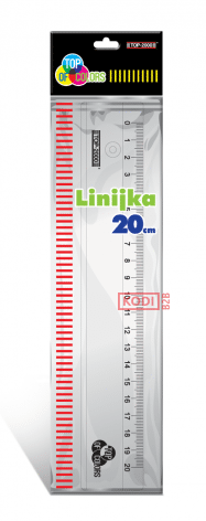 LINIJKA PRZEZROCZYSTA 20CM TOP-2000