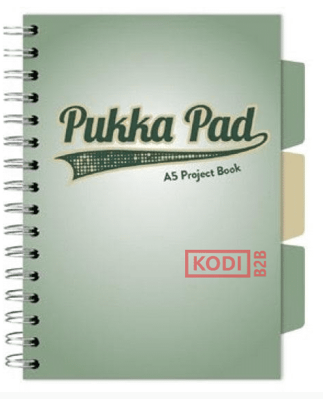 PUKKA PROJECT BOOK SAGE A5 KRATKA ZIELON