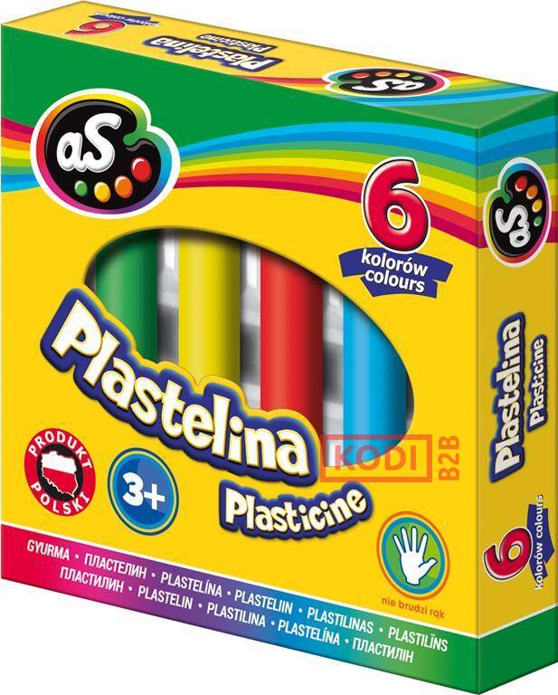 Plastelina szkolna AS 6 kolorów