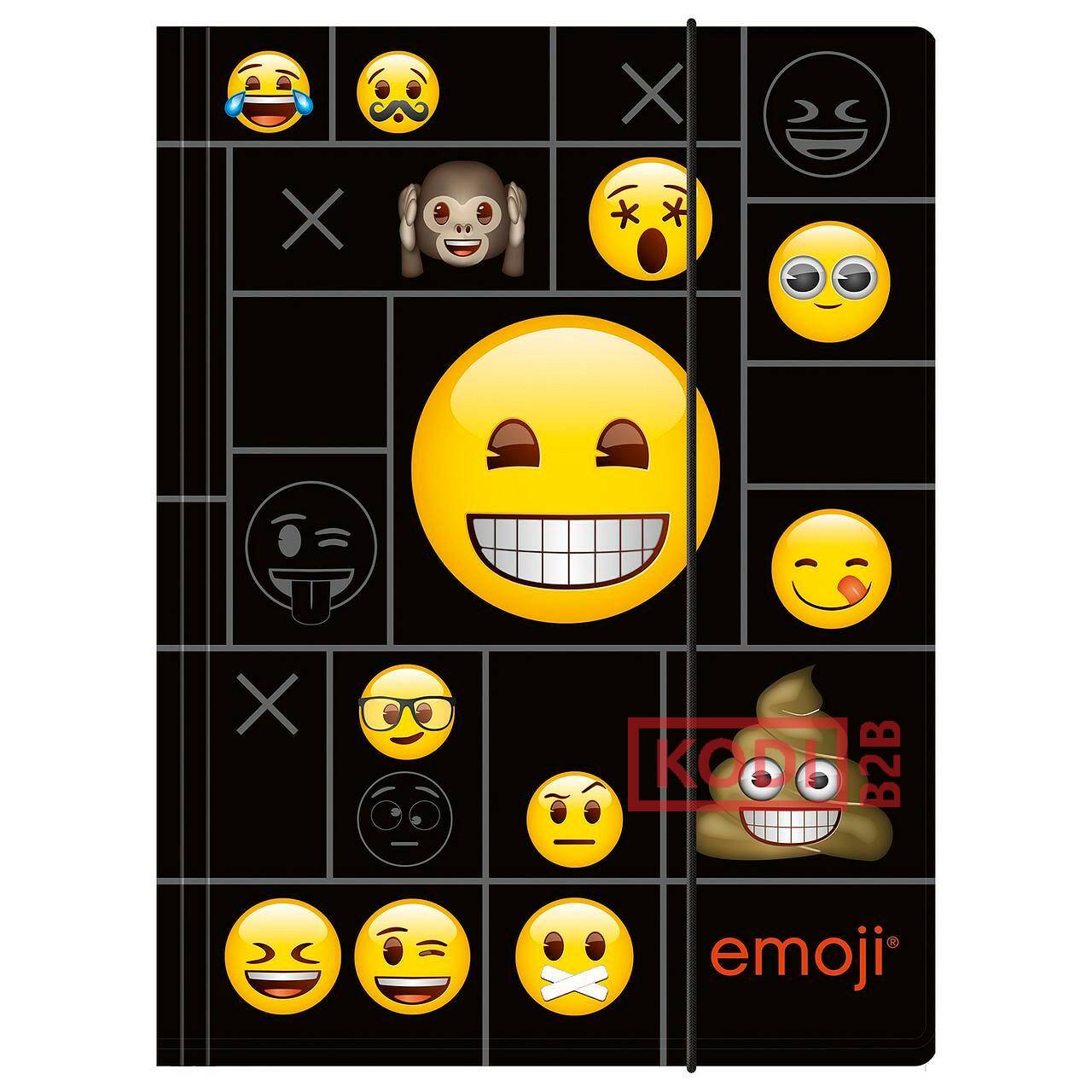 TECZKA Z GUMKĄ A4 EMOJI