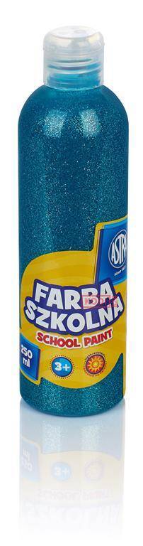 Farba szkolna Astra 250 ml-brokat.turkus