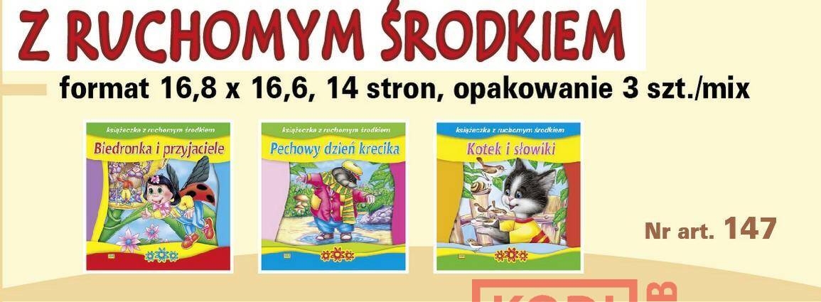 KSIĄŻECZKA Z RUCHOMYM  ŚRODKIEM-KRZESIEK