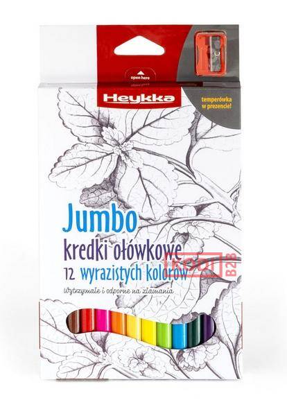 HEYKKA Kredki ołówkowe JUMBO trójkątne z