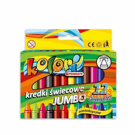 PENMATE KOLORI KREDKI ŚWIECOWE JUMBO 12