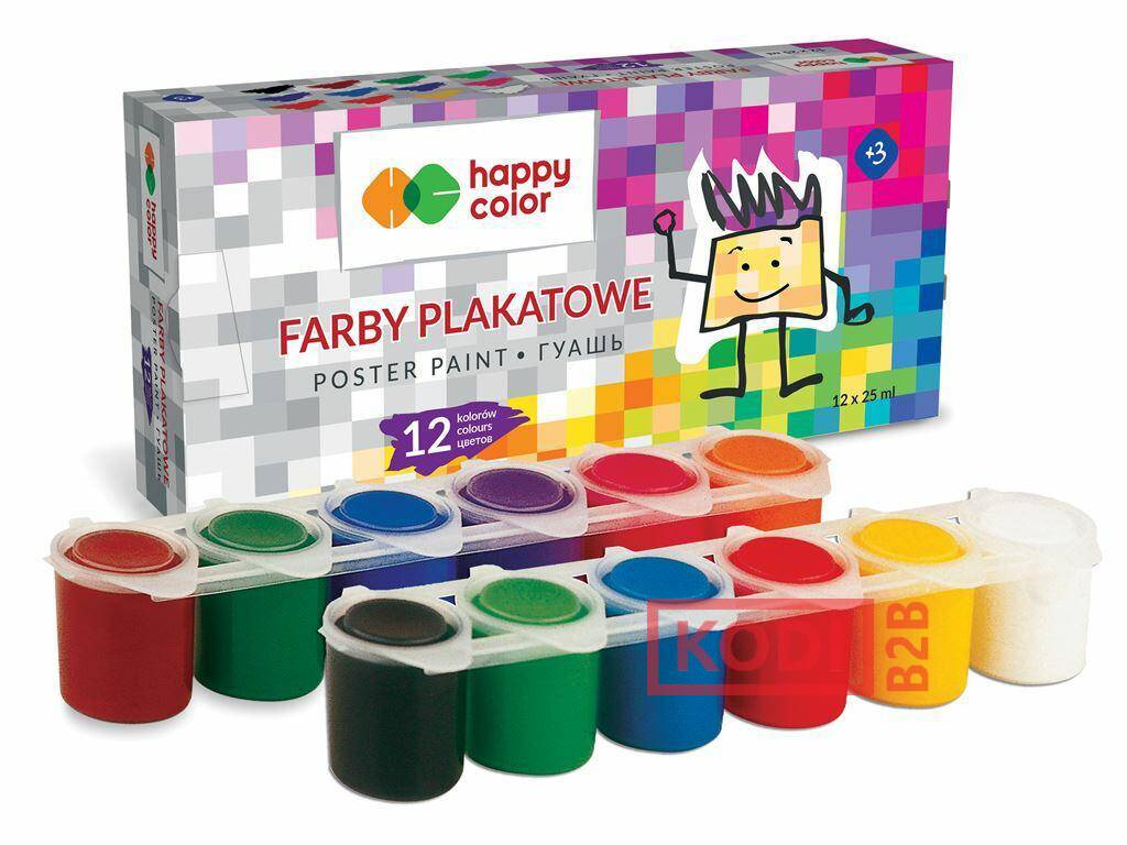 FARBA PLAKATOWA HAPPY COLOR TEMPERA 12KO