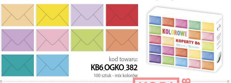 KOPERTY B6 KOLOROWE ZEST 546 KWIATY-MIX