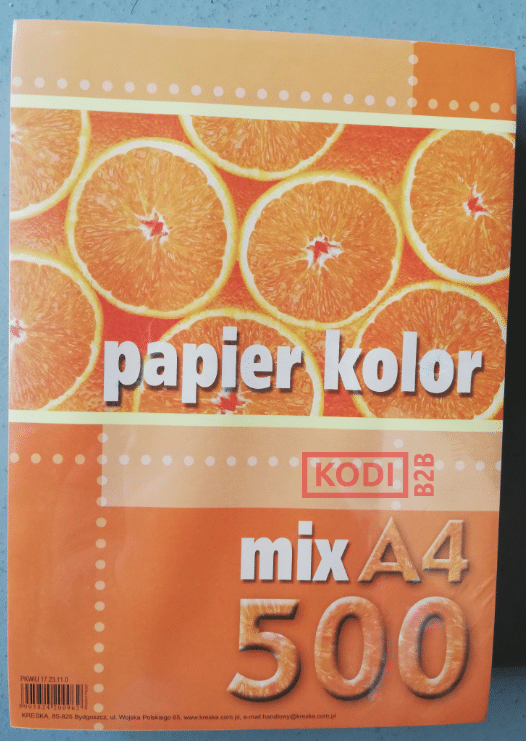 PAPIER KSERO MIX  5 KOLORÓW A4/500
