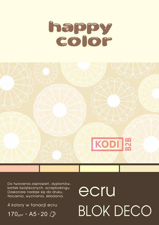 BLOK DECO ECRU HAPPY COLOR A5 20 ARK 170