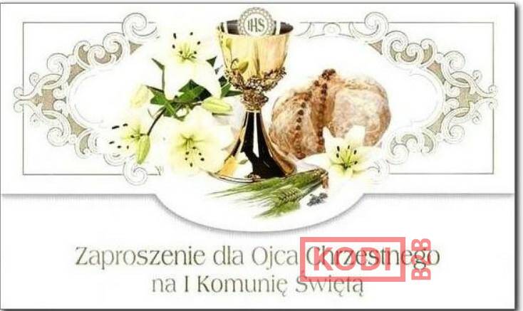 ZAPROSZENIE SKŁADANE KOMUNIA 26566