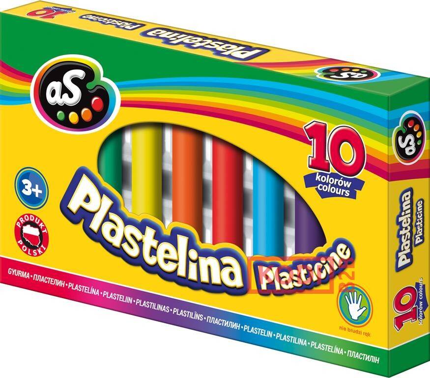 Plastelina szkolna AS 10 kolorów