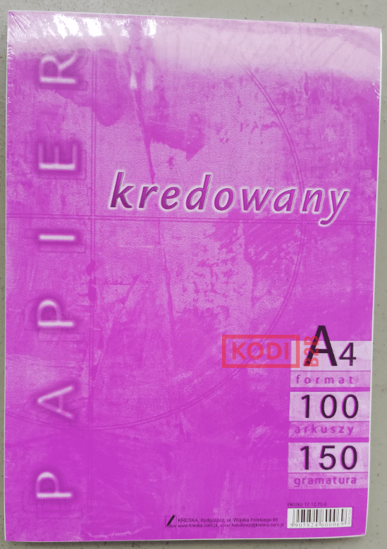 PAPIER KREDOWANY 150G A4-100 KRESKA