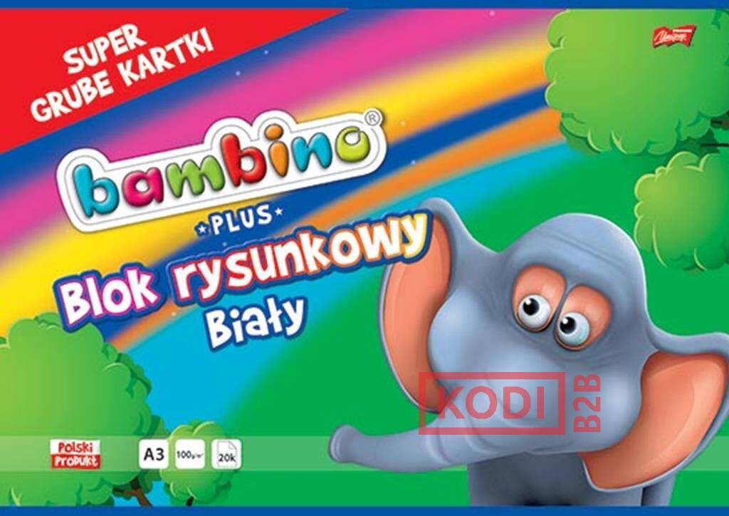 Blok rysunkowy A3 20k BAMBINO PLUS (supe