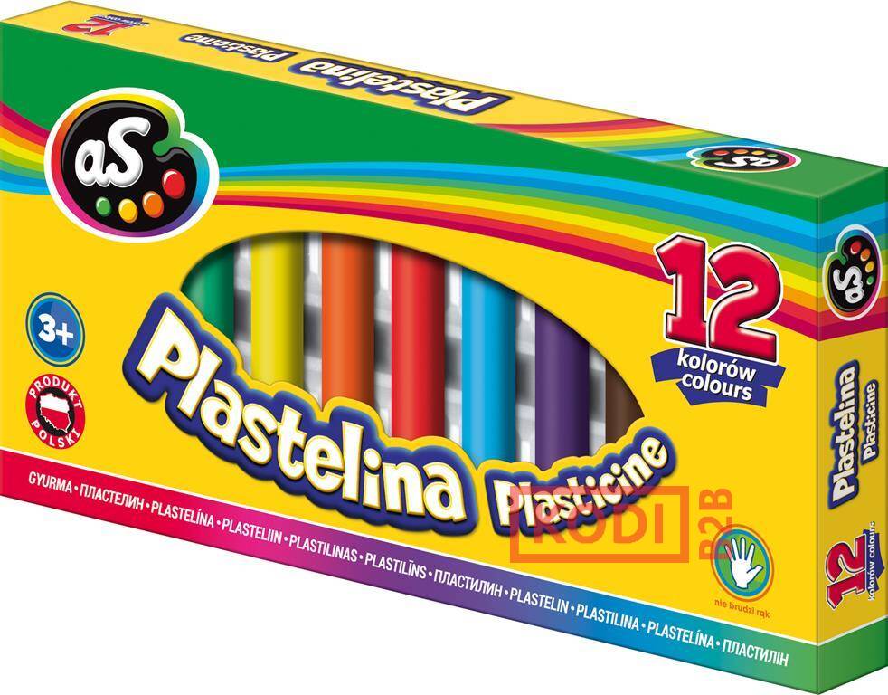 Plastelina szkolna AS 12 kolorów
