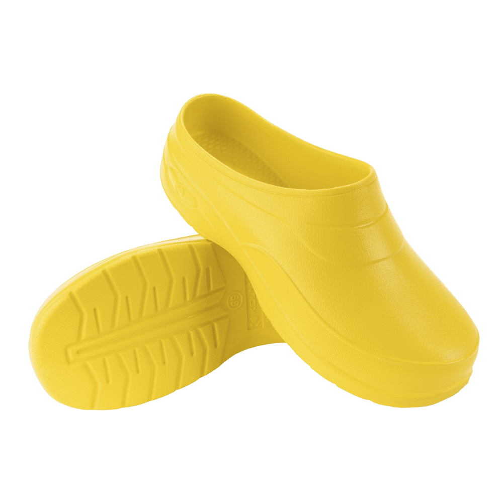 Yellow clogs