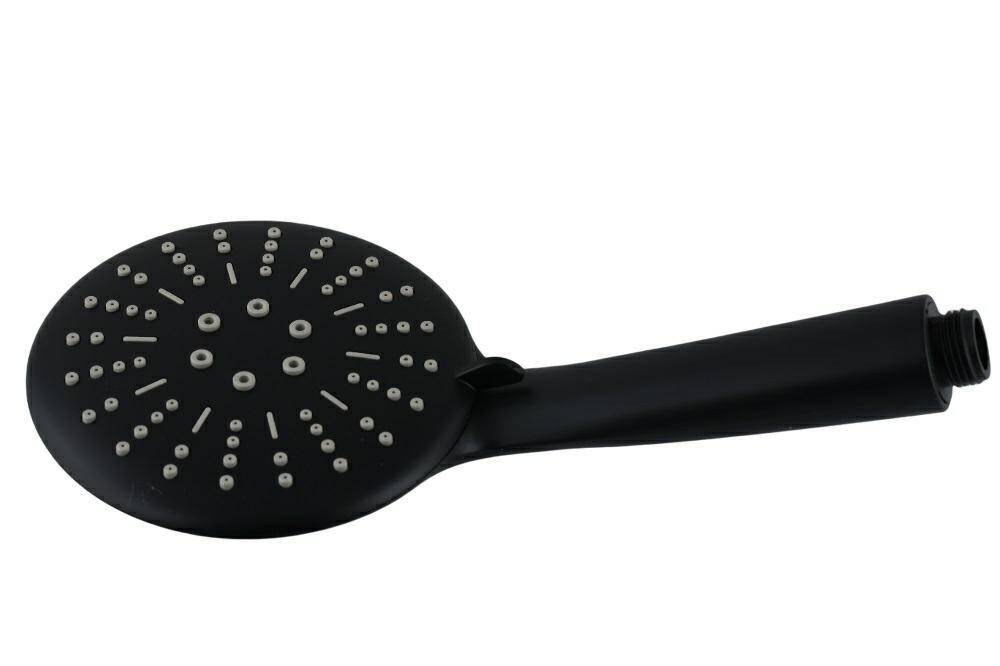 Słuchawka prysznicowa czarna 3F okrągła (Zdjęcie 1)