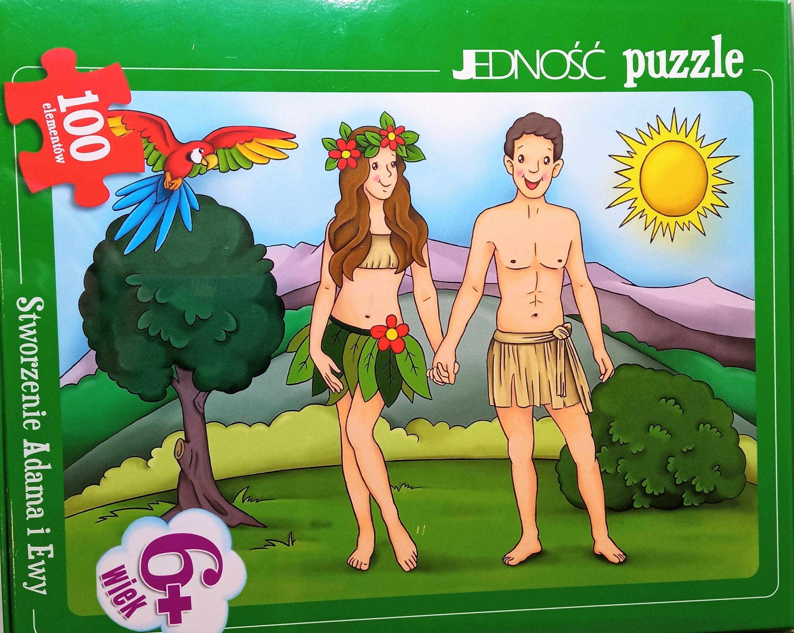 Puzzle 100 Stworzenie Adama i Ewy