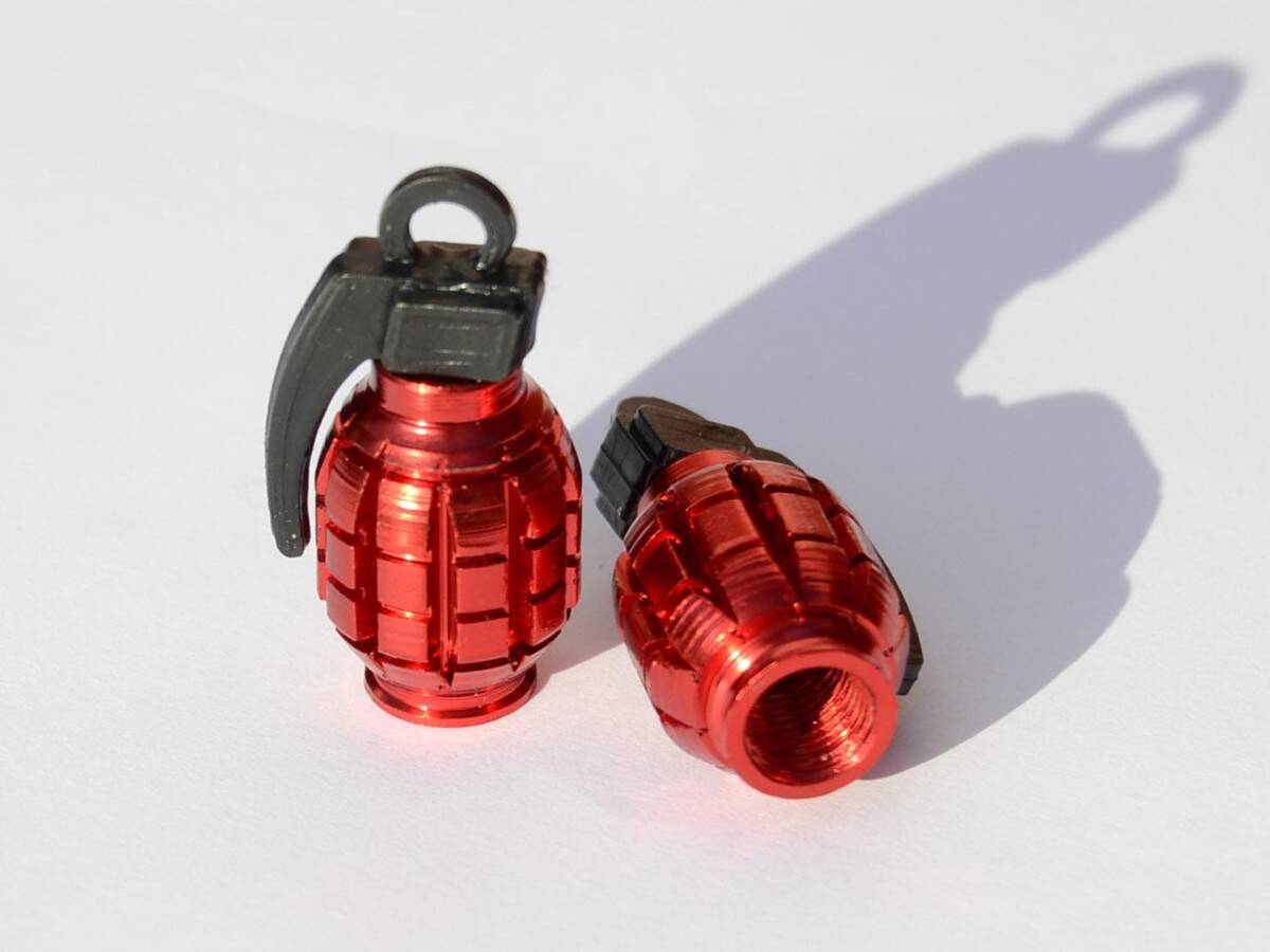 Nakrętka wentyla granat czerwona (Zdjęcie 1)