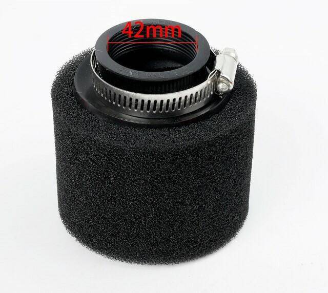 Filtr powietrza 42 mm czarny prosty (Zdjęcie 1)