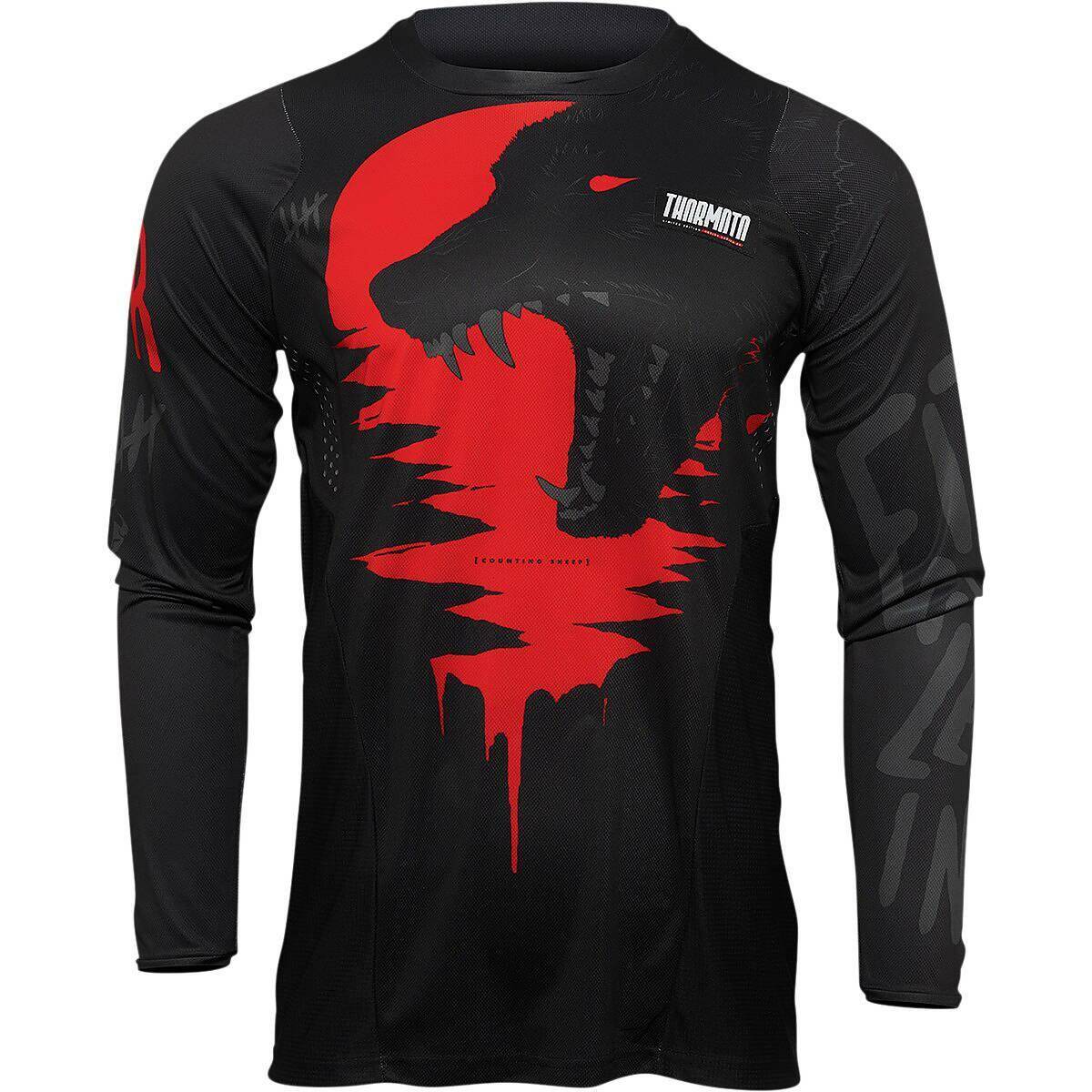 Bluza THOR PULSE COUNTING SHEEP BK/RD M